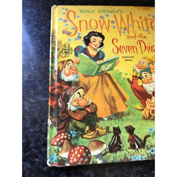 Vtg 1957 Walt Disney's Snow White and the Seven Dwarfs Whitman Tell a Tale Book - Picture 2 of 9